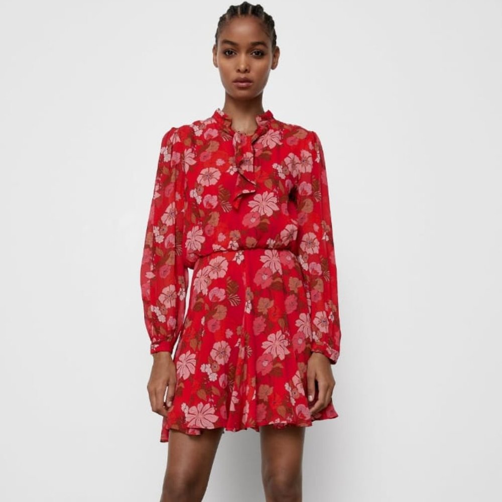 Zara flowered print dress